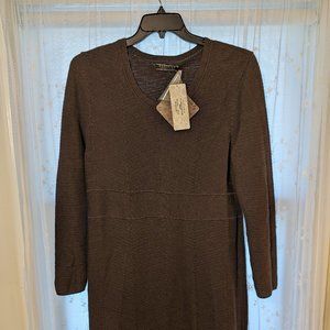 Brown Peruvian Connection Long Sleeve Dress | XL